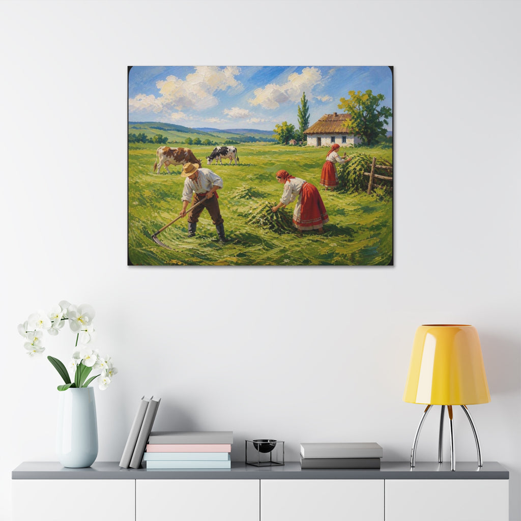 Wildflower Harvest – Rustic Countryside Farmhouse Canvas Art Stretched, 1.5''
