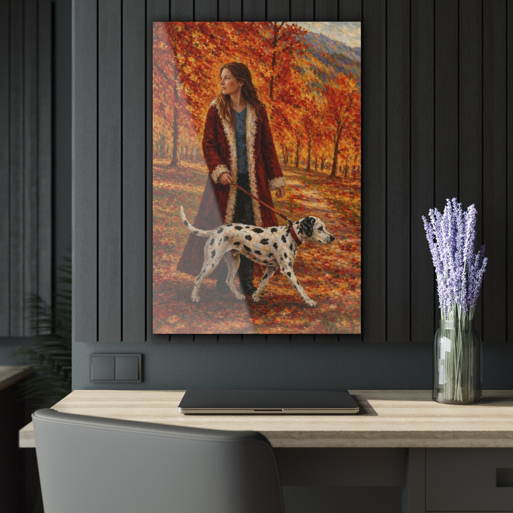Autumn Stroll with a Faithful Friend