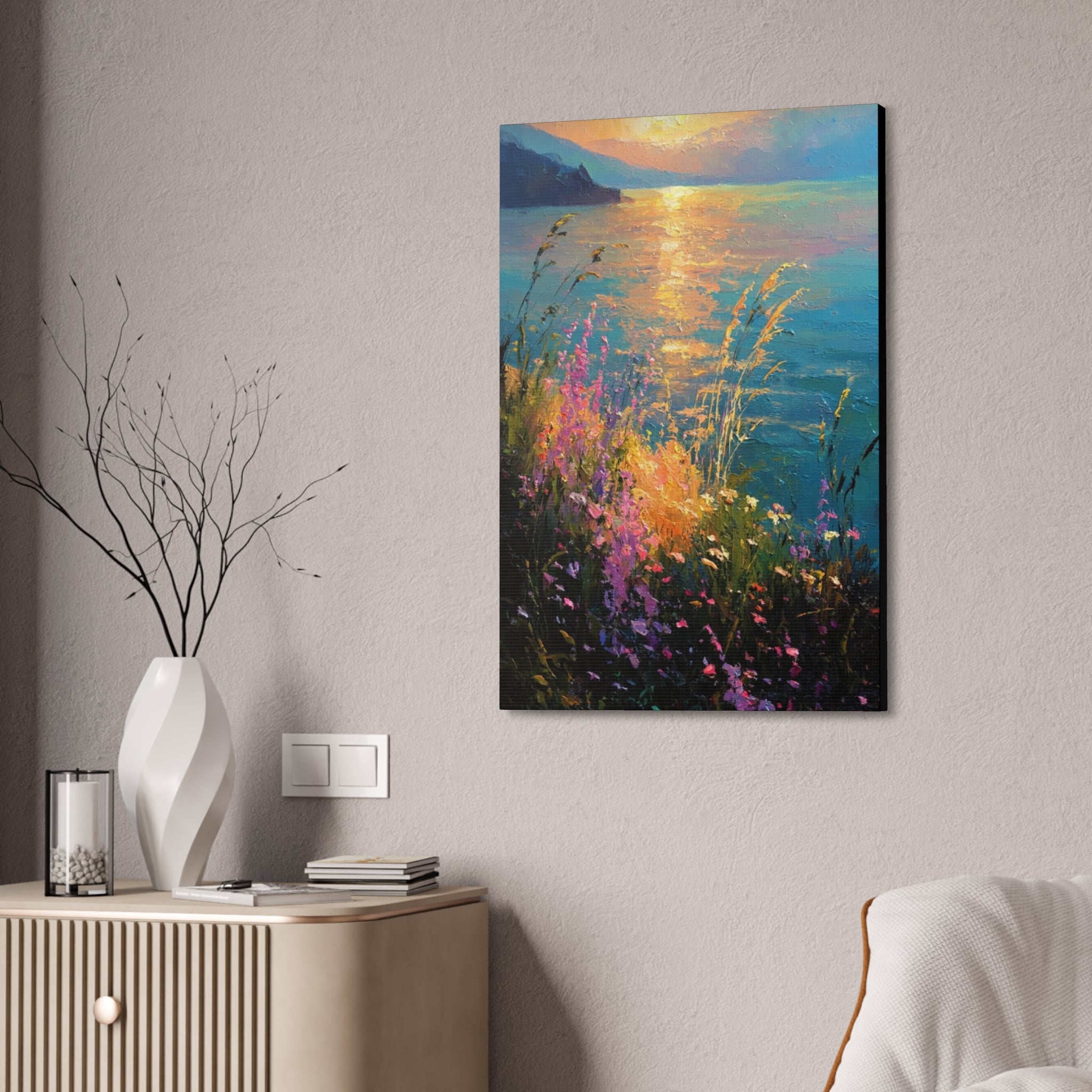 Golden Reflections at Twilight  Canvas Stretched, 1.5''
