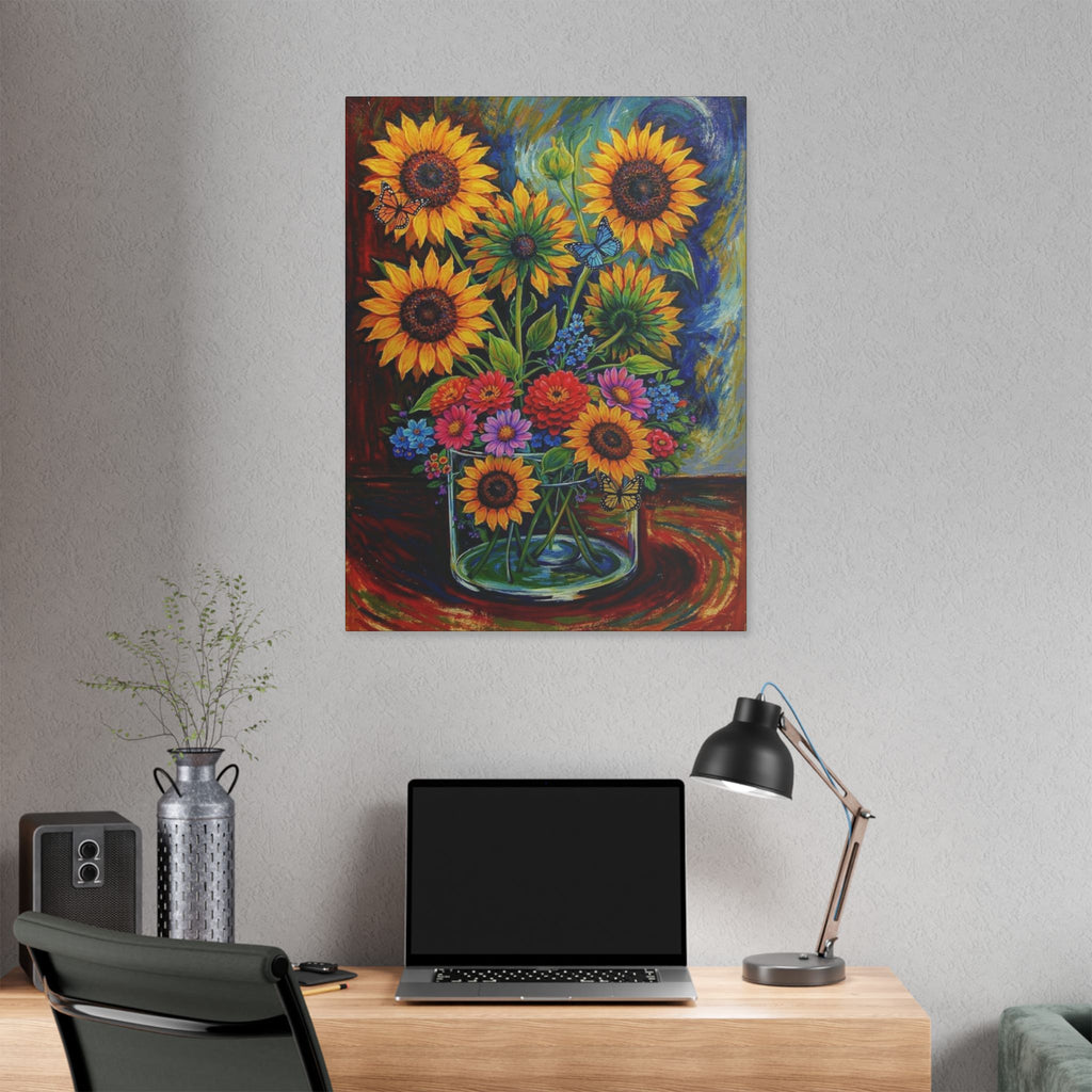 Sunflowers in Full Bloom  Classic Stretched Canvas