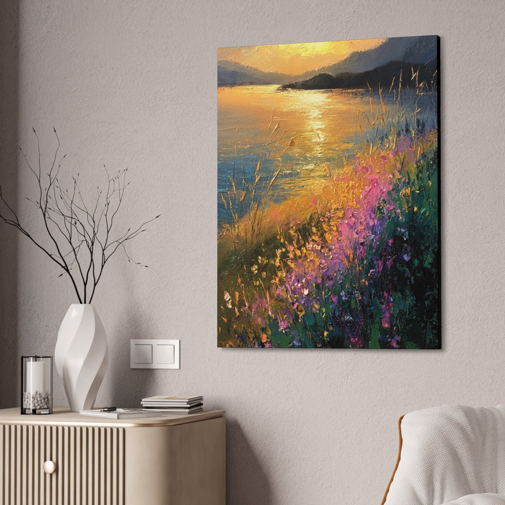 Golden Reflections at Twilight   Canvas Stretched, 1.5''