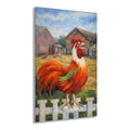 Morning Crow – Rustic Farm Rooster Canvas Art Acrylic Prints (French Cleat Hanging)