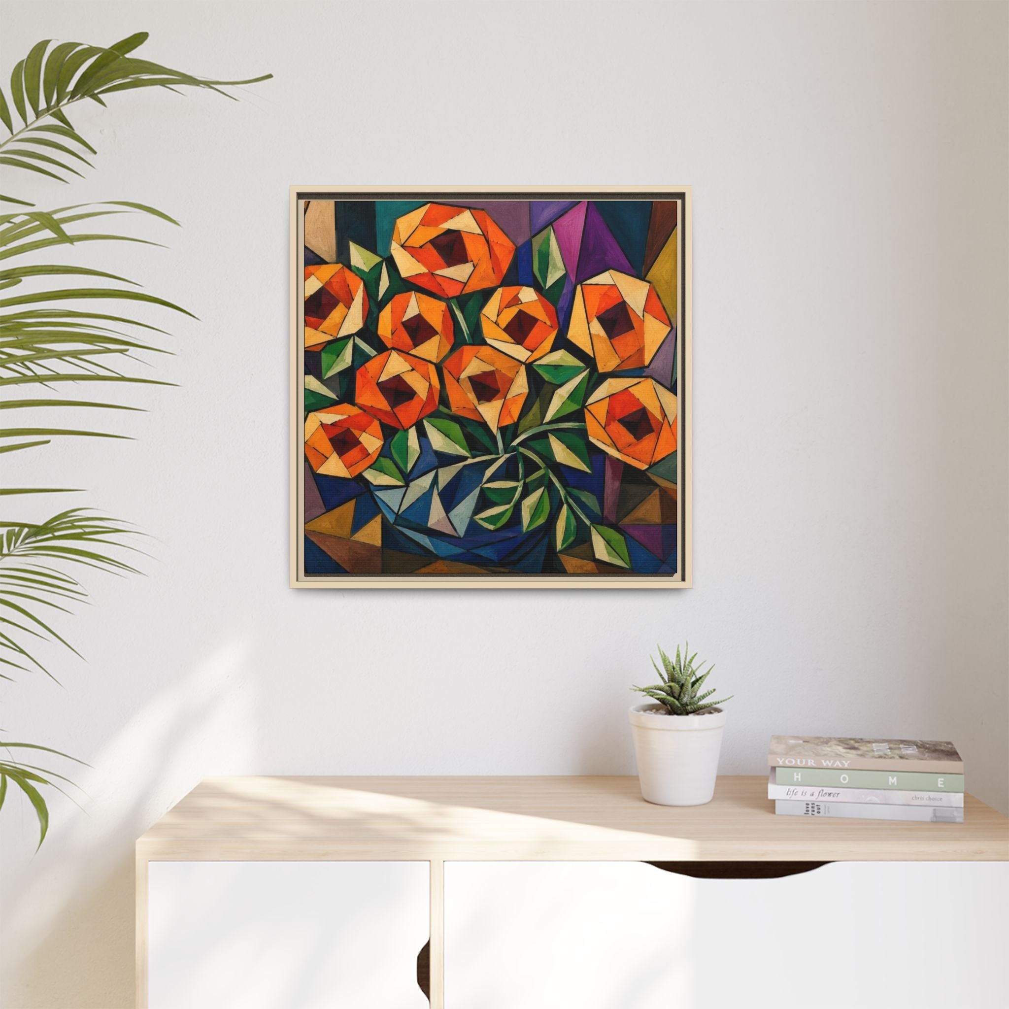 Radiant Geometry  Matte Canvas, Framed (Multi-color)
