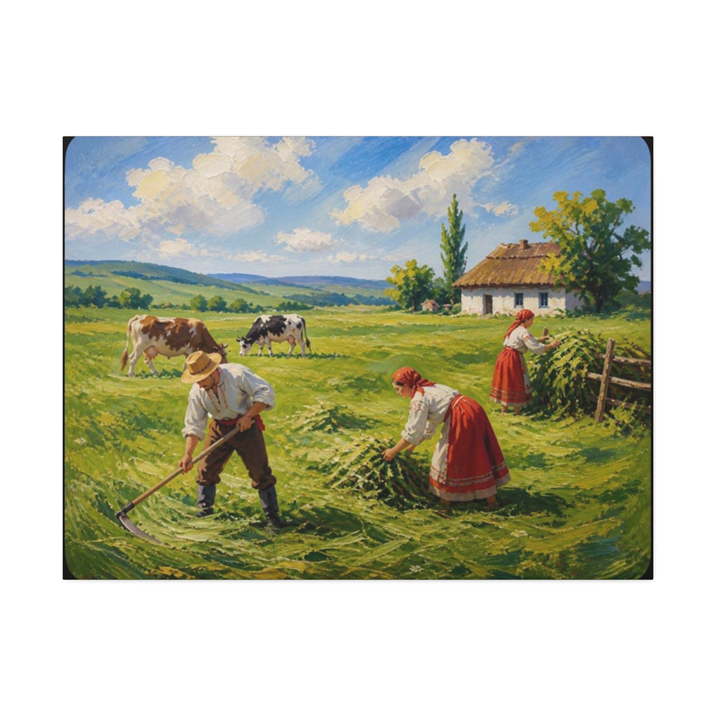 Wildflower Harvest – Rustic Countryside Farmhouse Canvas Art Stretched, 1.5''