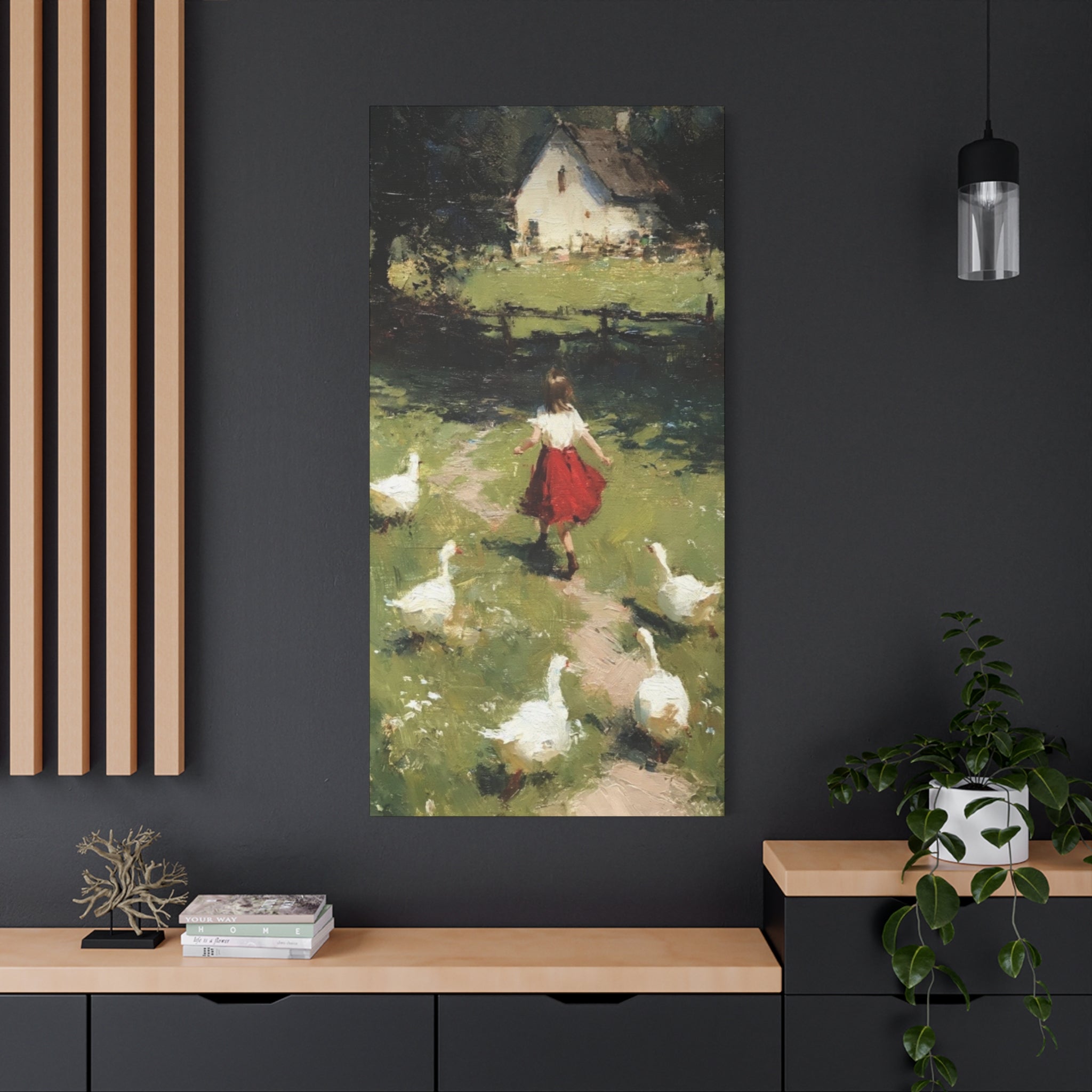 Homeward Through the Meadow  Matte Canvas, Stretched, 1.25"