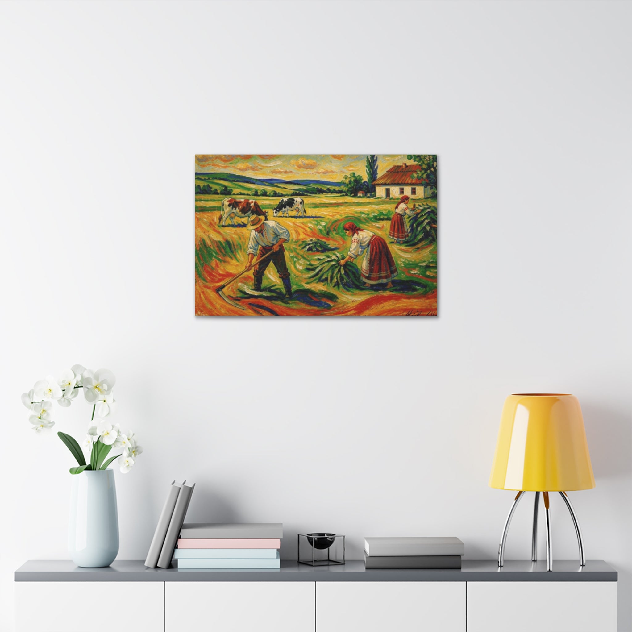 Gathering the Harvest Canvas Stretched, 1.5''