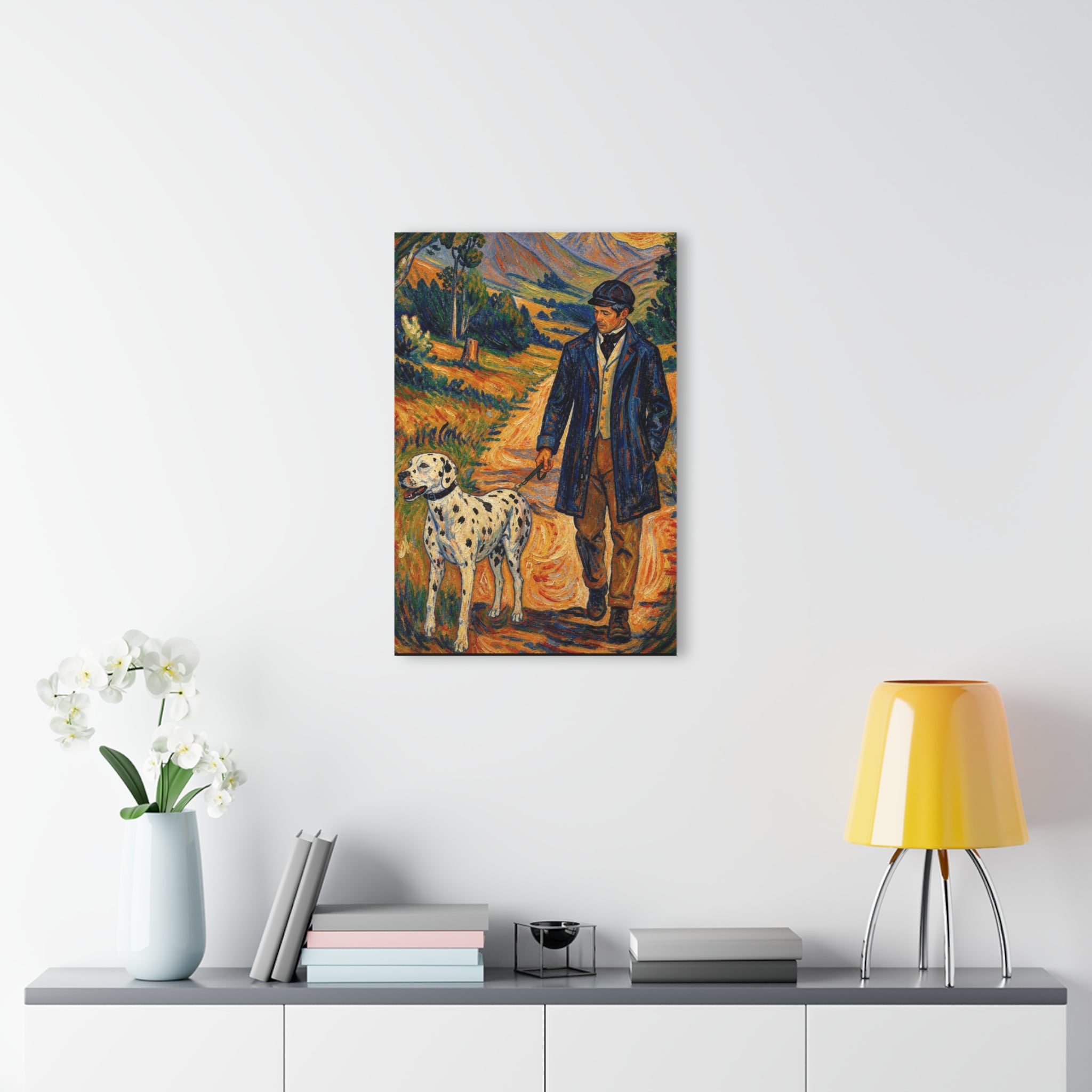 The Dalmatian Walk  Countryside Companion Art Print