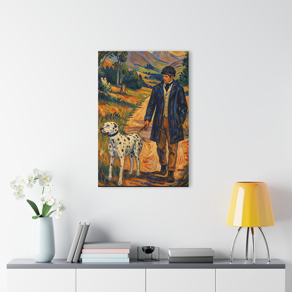 The Dalmatian Walk  Countryside Companion Art Print