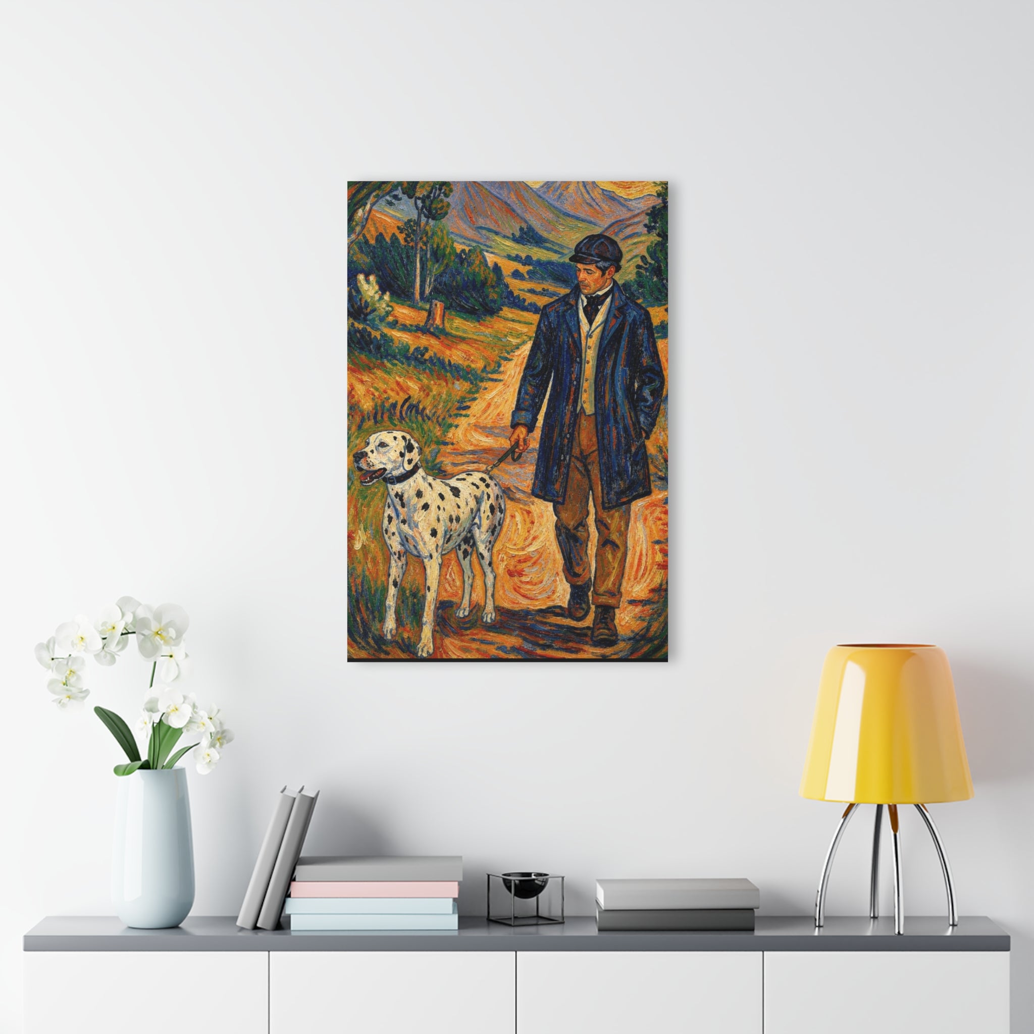 Copy of The Dalmatian Walk  Countryside Companion Art Print