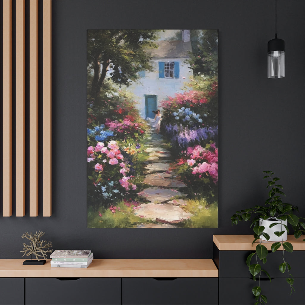 Lavender and Rose Garden  Matte Canvas, Stretched, 1.25"