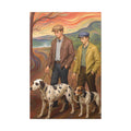 Coastal Companions – Expressionist Dog Walk Art Print