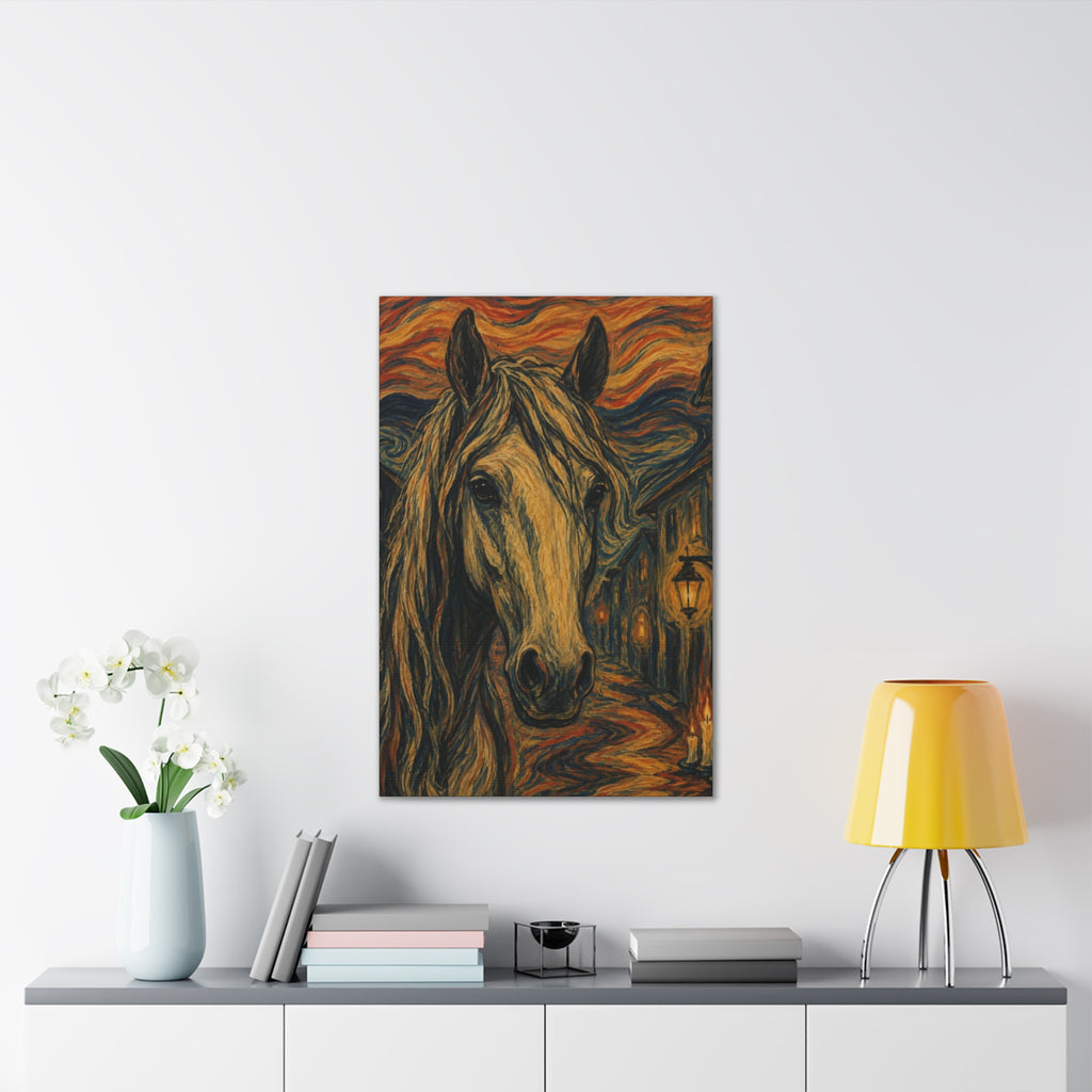 Midnight Stallion   Expressionist Horse Portrait Art Print
