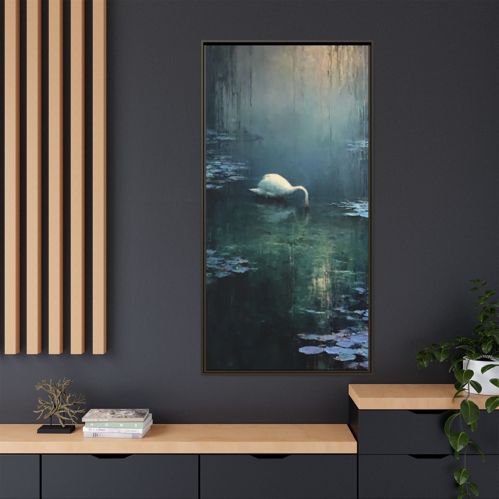 Tears Upon Still Waters Matte Canvas, Framed (Multi-color)