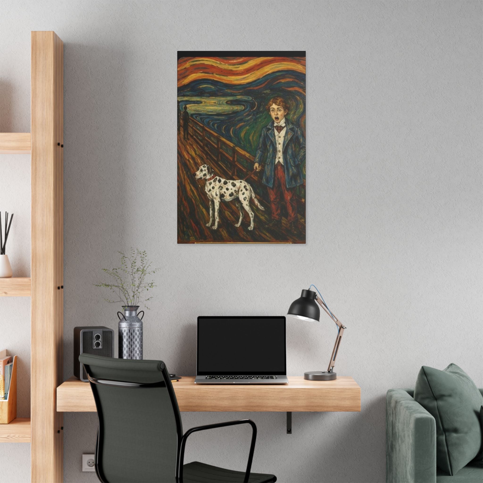 The Dalmatian  Cry  Expressionist Companion Art Print