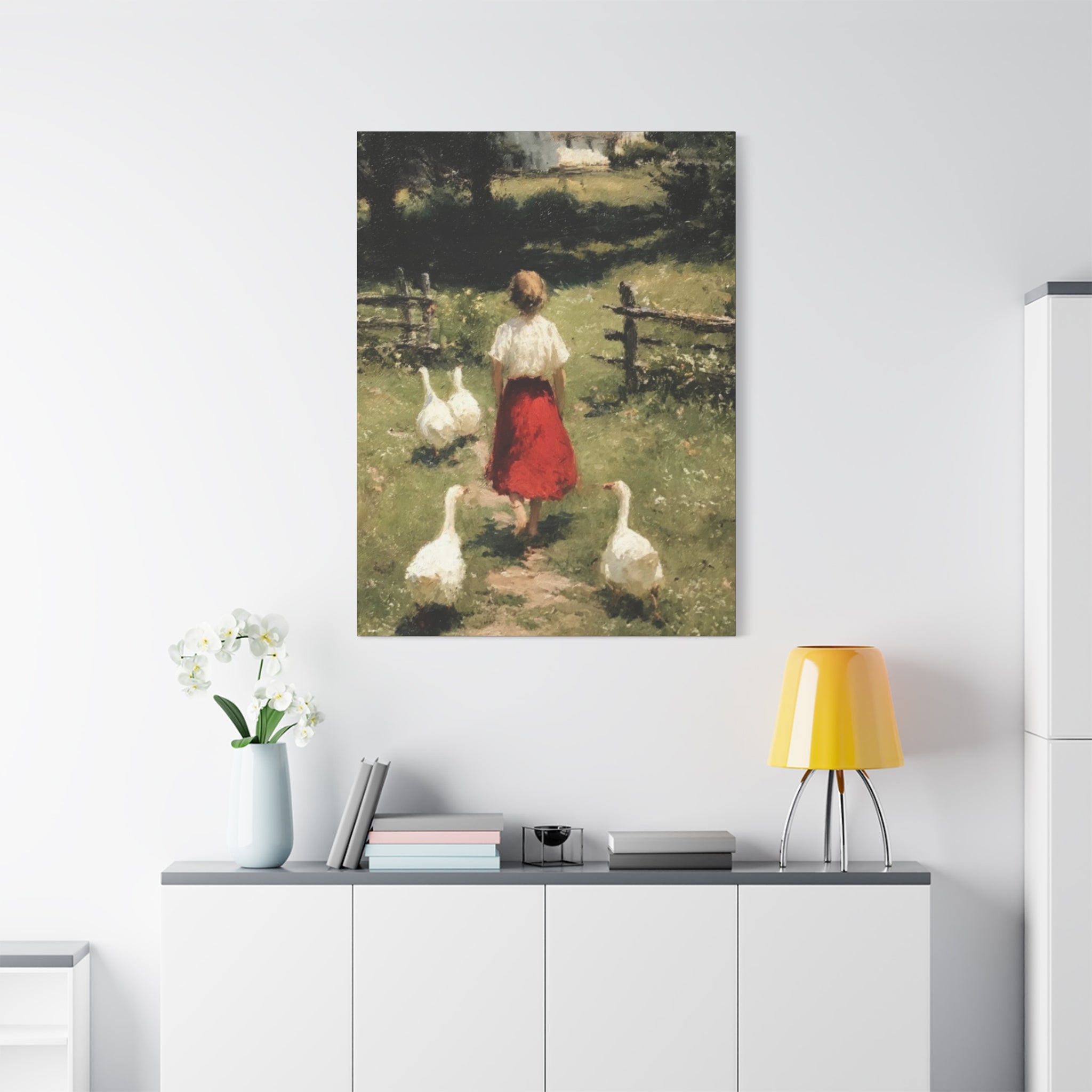Homeward Through the Meadow  Matte Canvas, Stretched, 1.25"