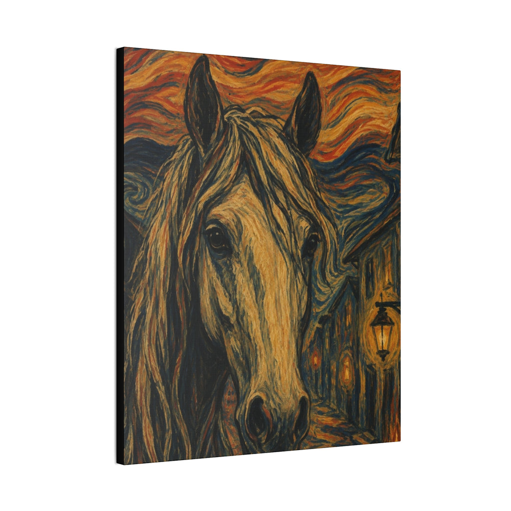 Midnight Stallion   Expressionist Horse Portrait Art Print