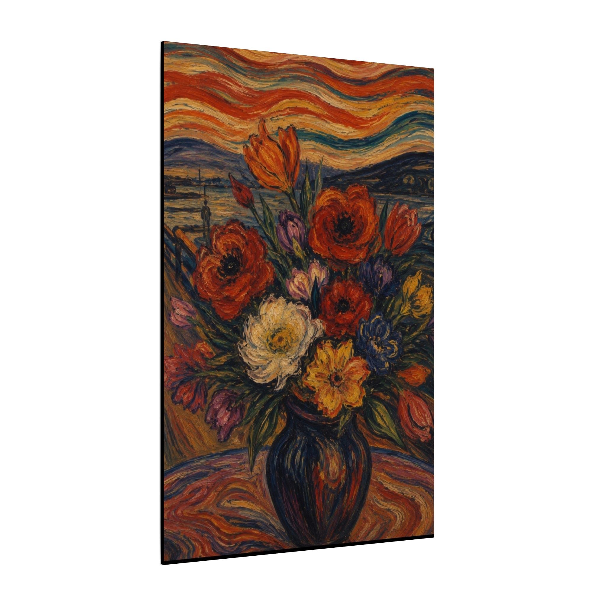Whispers of the Evening Sky – Expressionist Floral Bouquet Canvas Art Matte Canvas, Stretched, 0.75" (Multi-Size)