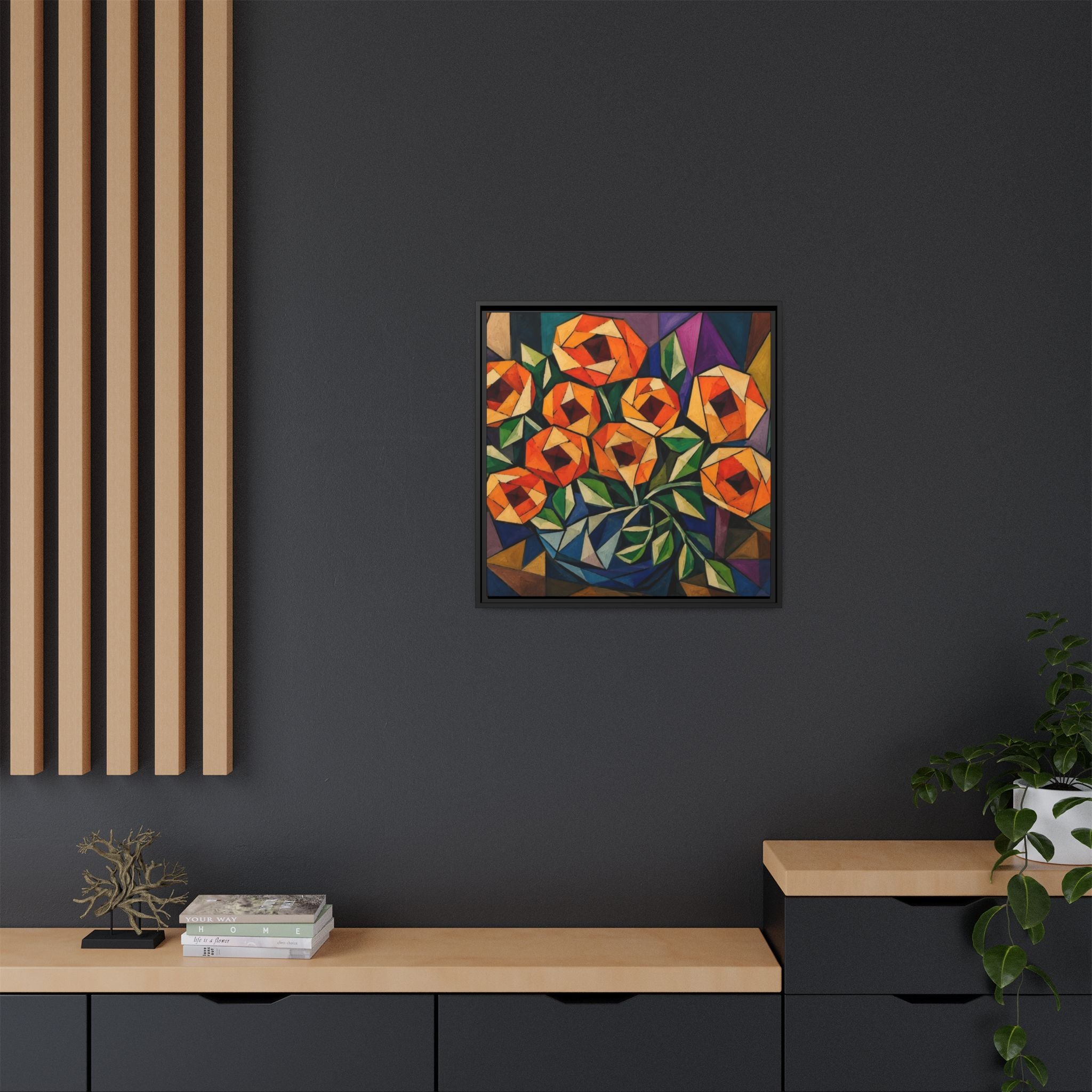 Radiant Geometry  Matte Canvas, Framed (Multi-color)