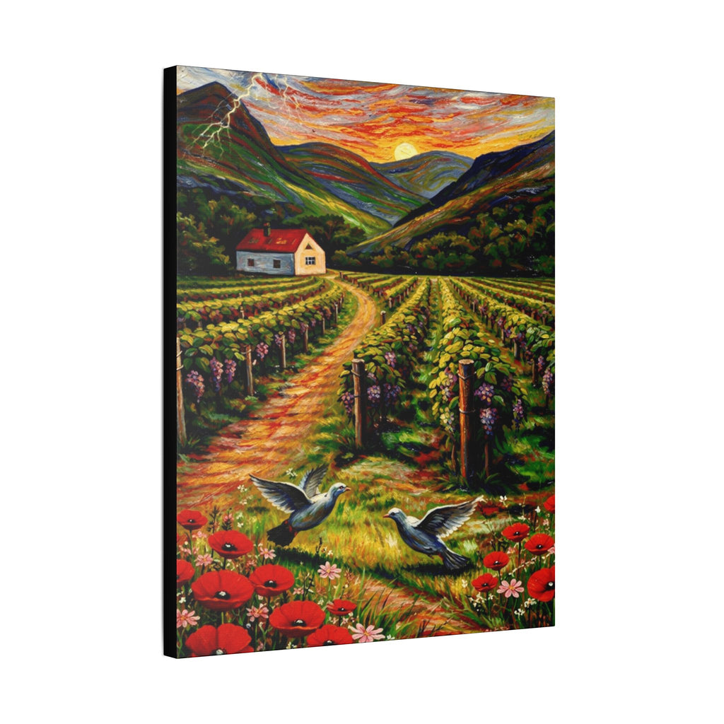 Sunset Over the Vineyard  Classic Stretched Canvas