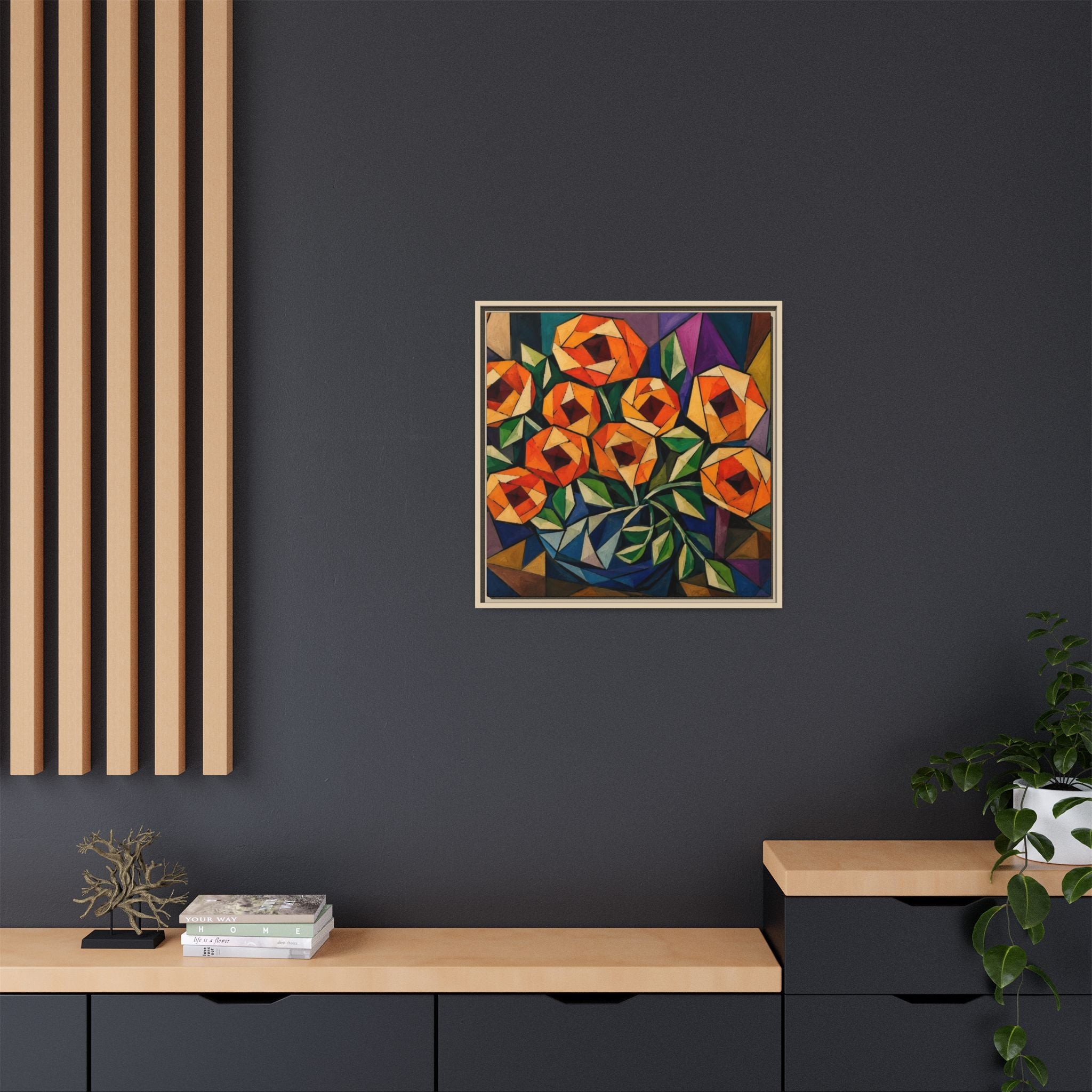 Radiant Geometry  Matte Canvas, Framed (Multi-color)