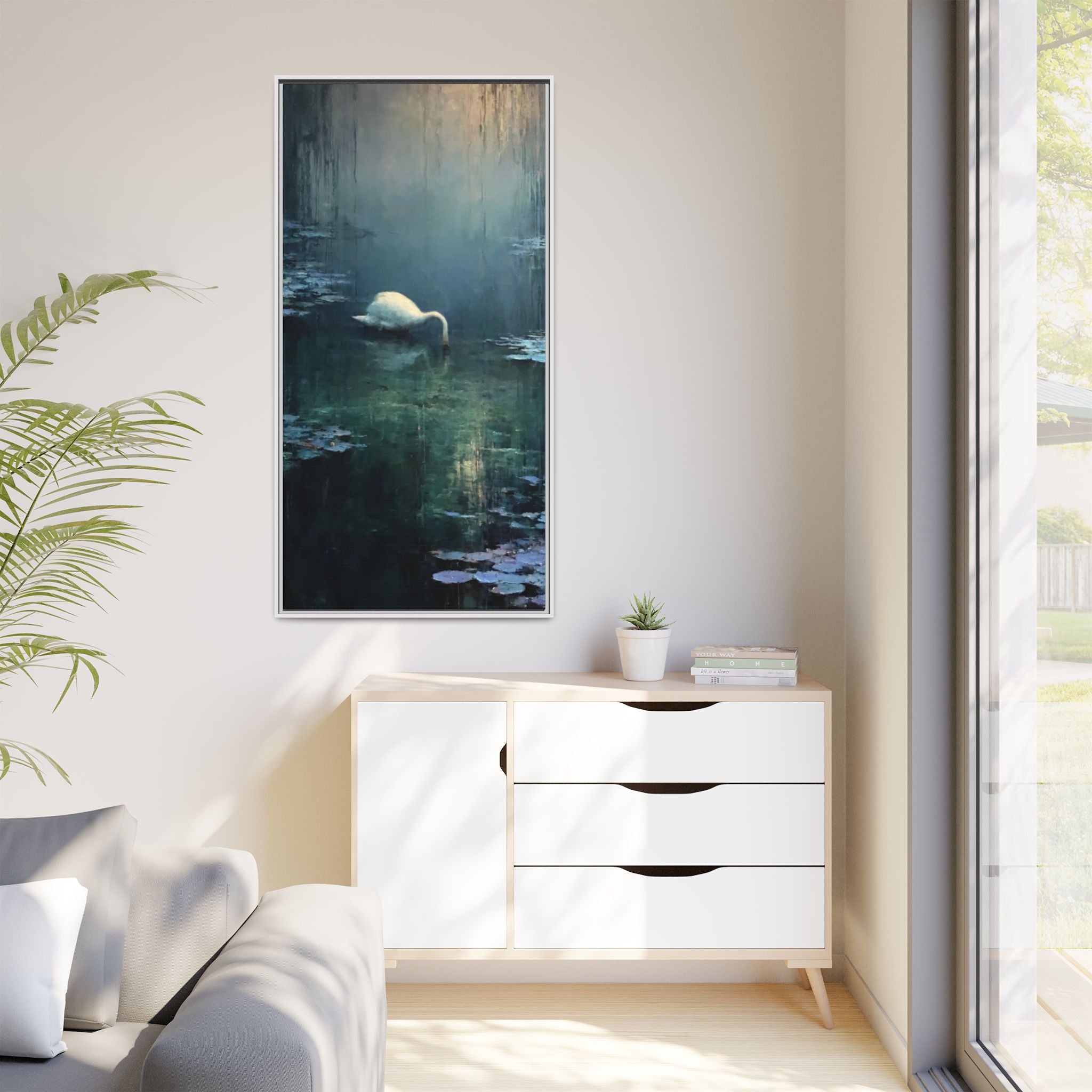 Tears Upon Still Waters Matte Canvas, Framed (Multi-color)