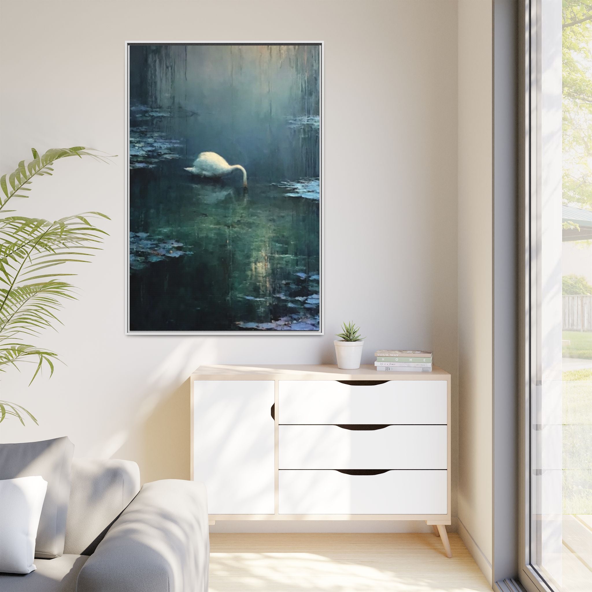 Tears Upon Still Waters Matte Canvas, Framed (Multi-color)