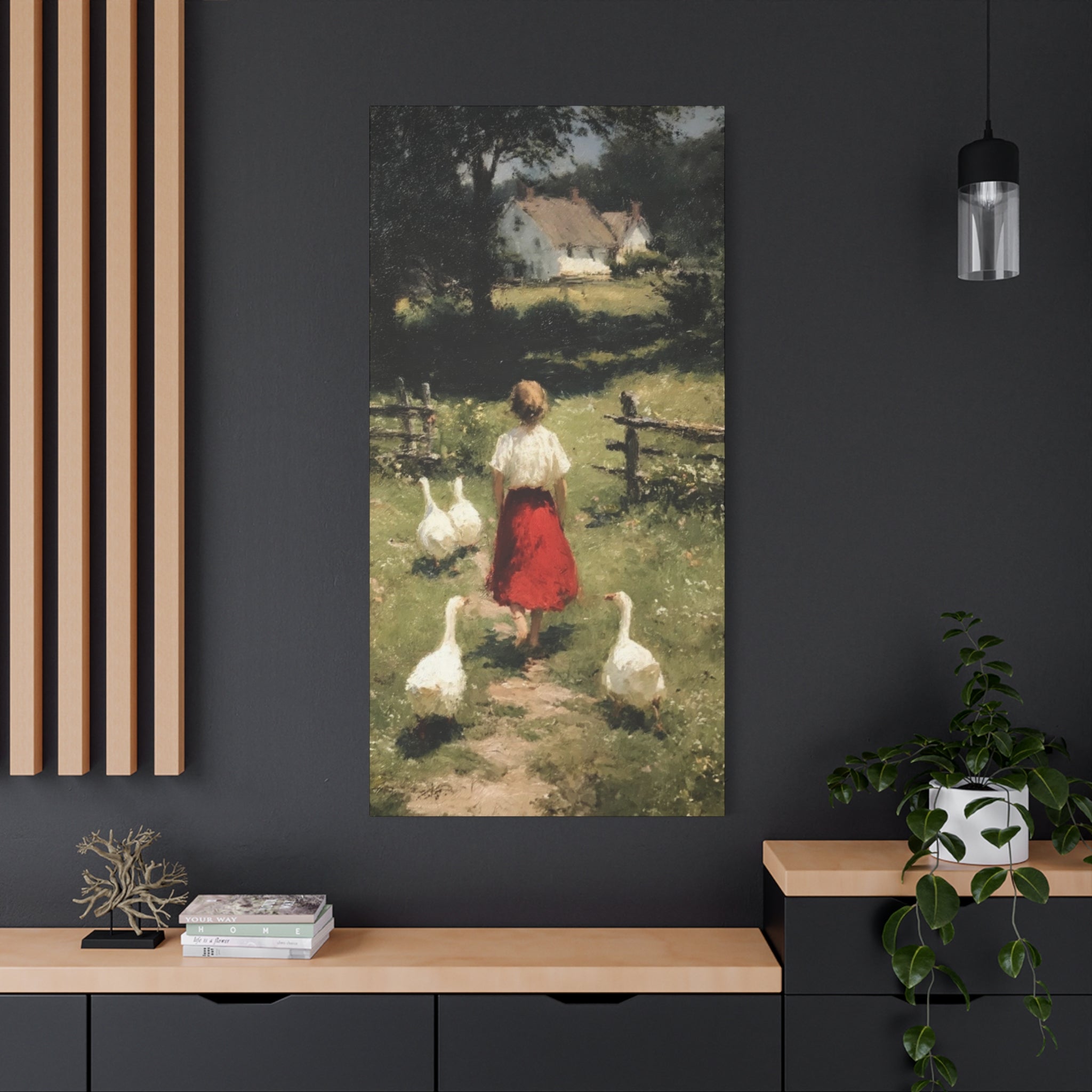 Homeward Through the Meadow  Matte Canvas, Stretched, 1.25"