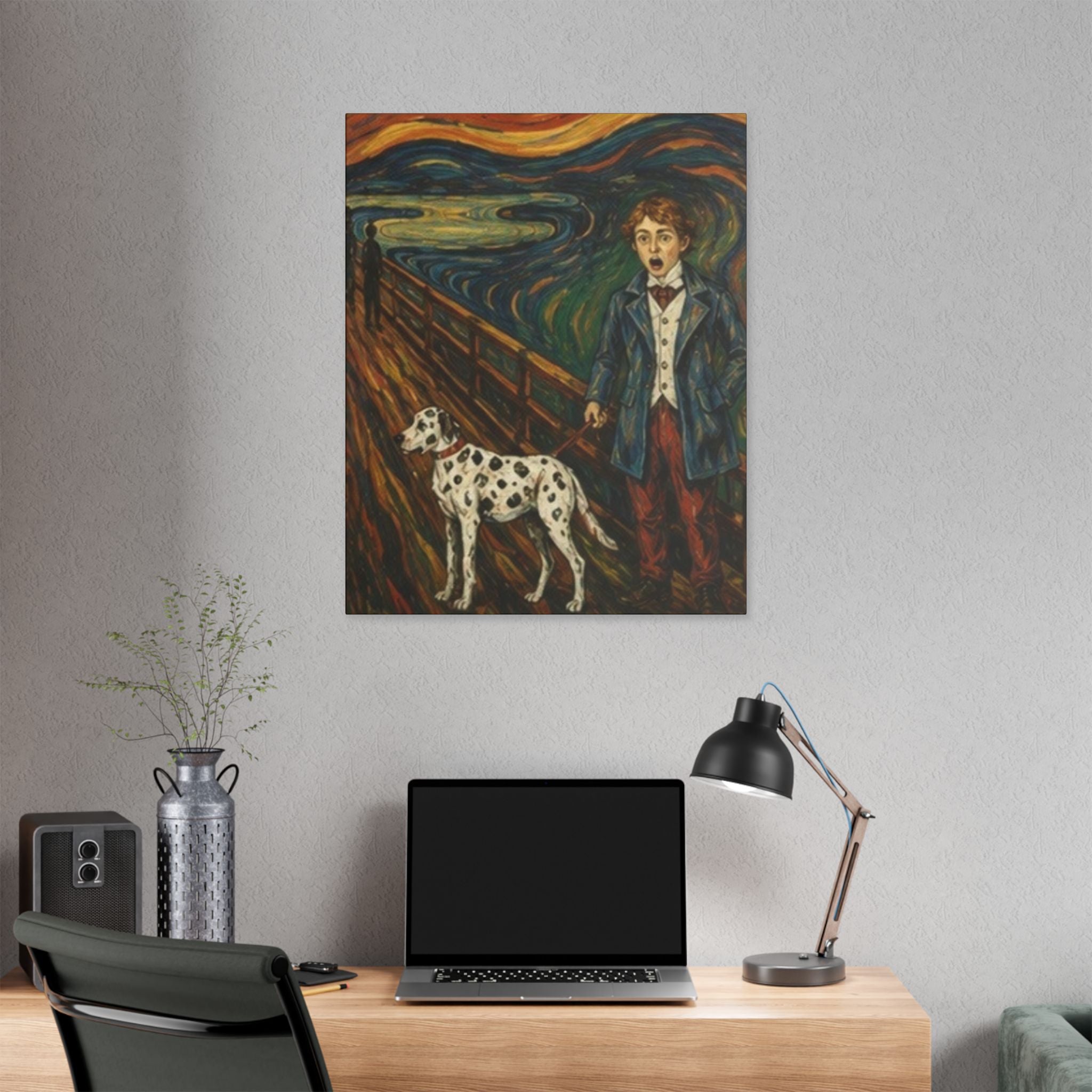 The Dalmatian  Cry  Expressionist Companion Art Print