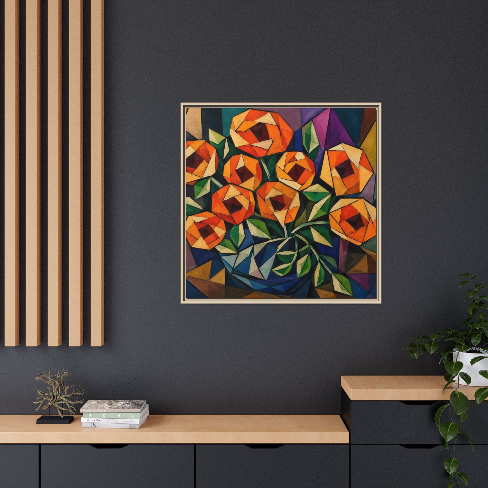 Radiant Geometry  Matte Canvas, Framed (Multi-color)