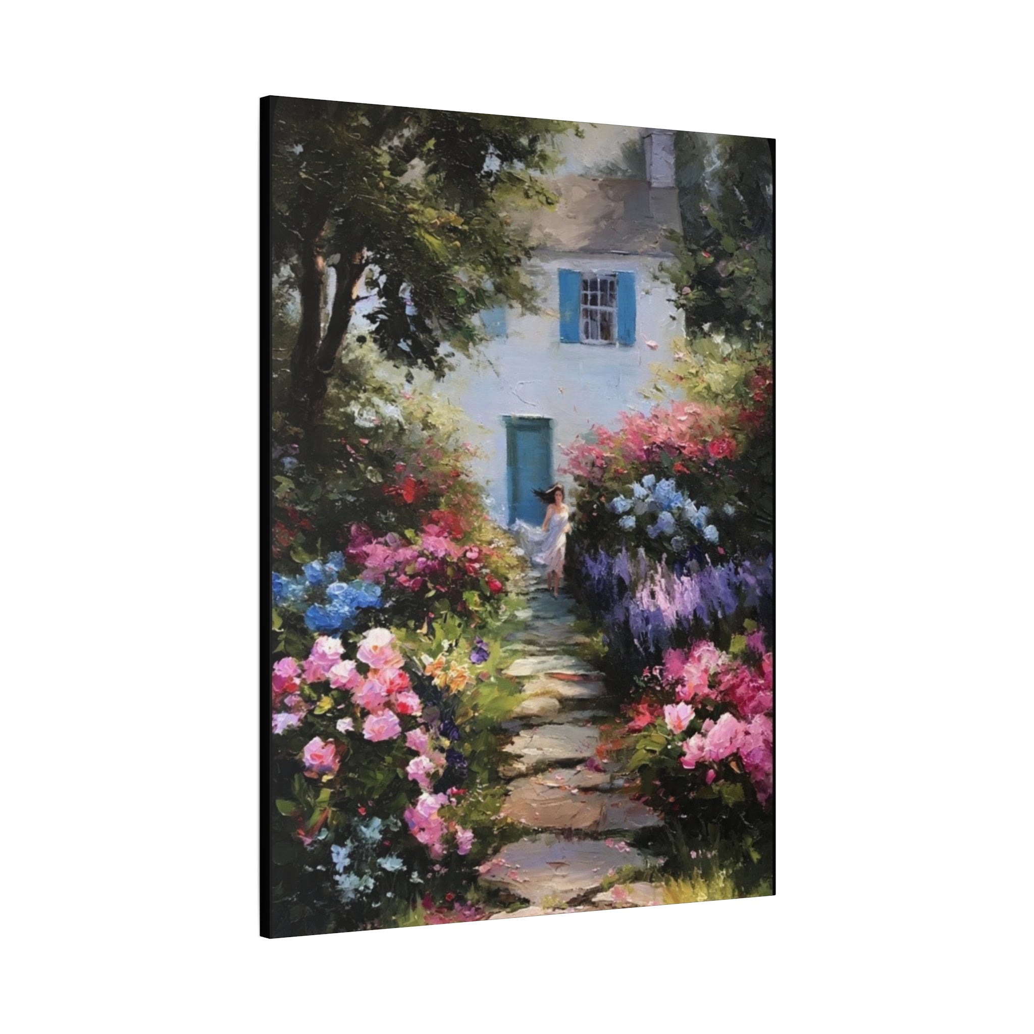 Lavender and Rose Garden  Matte Canvas, Stretched, 1.25"