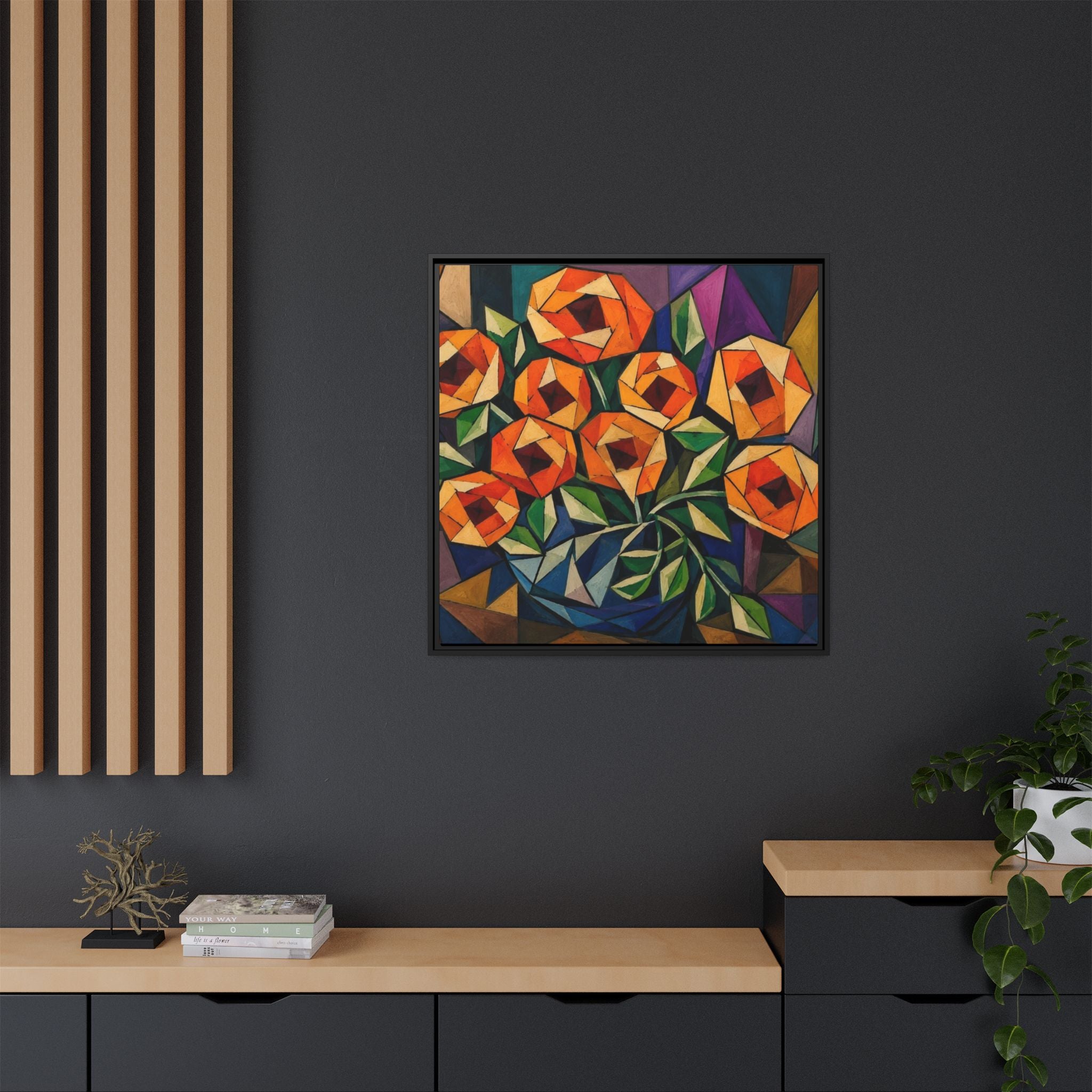 Radiant Geometry  Matte Canvas, Framed (Multi-color)