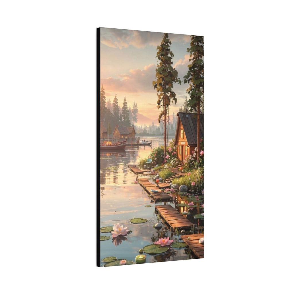 Lakeside Dreams at Dawn   Canvas Stretched, 0.75"