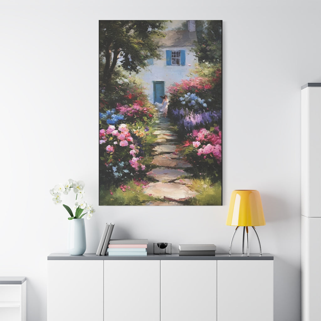 Lavender and Rose Garden  Matte Canvas, Stretched, 1.25"