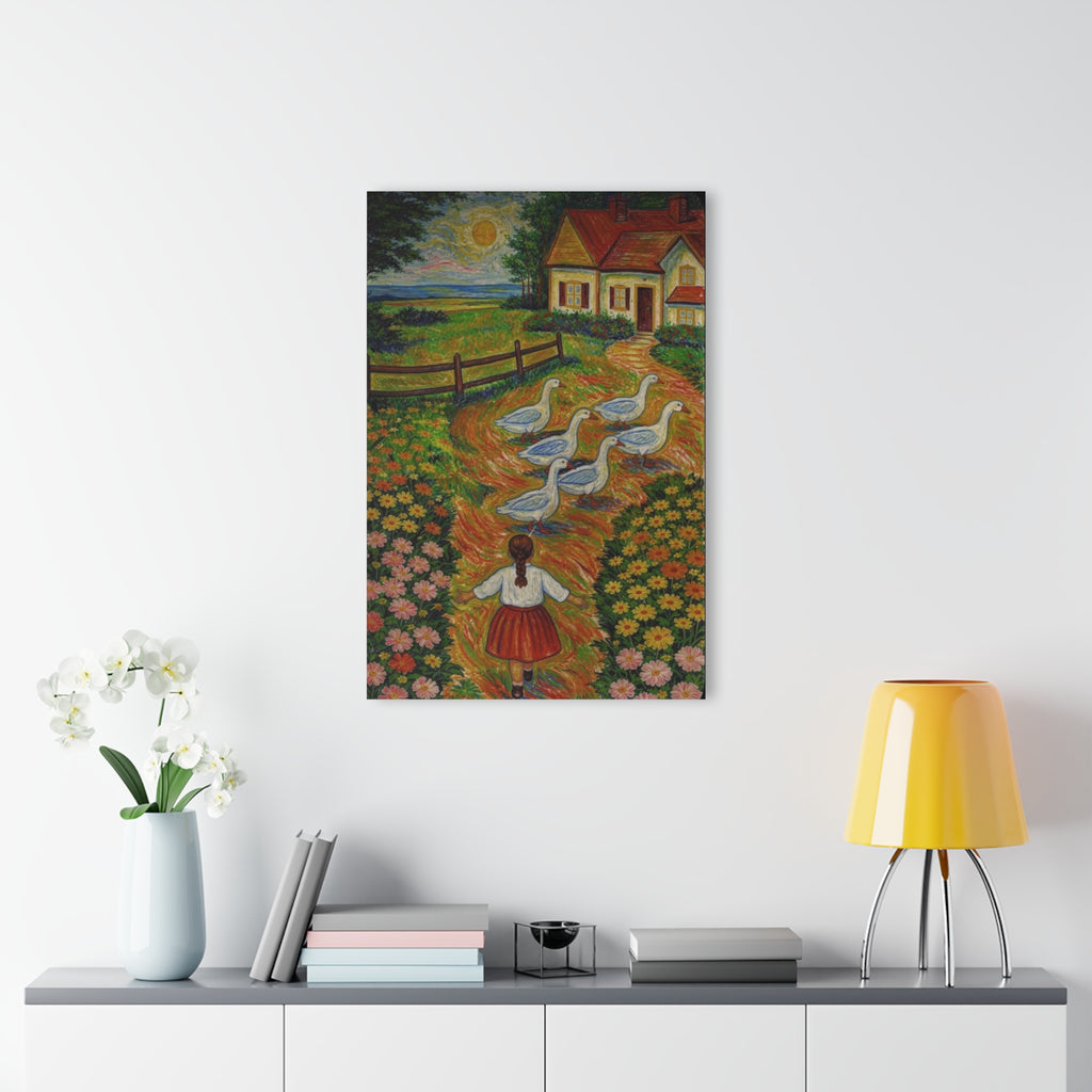 Following the Geese Home  Acrylic Prints (French Cleat Hanging)