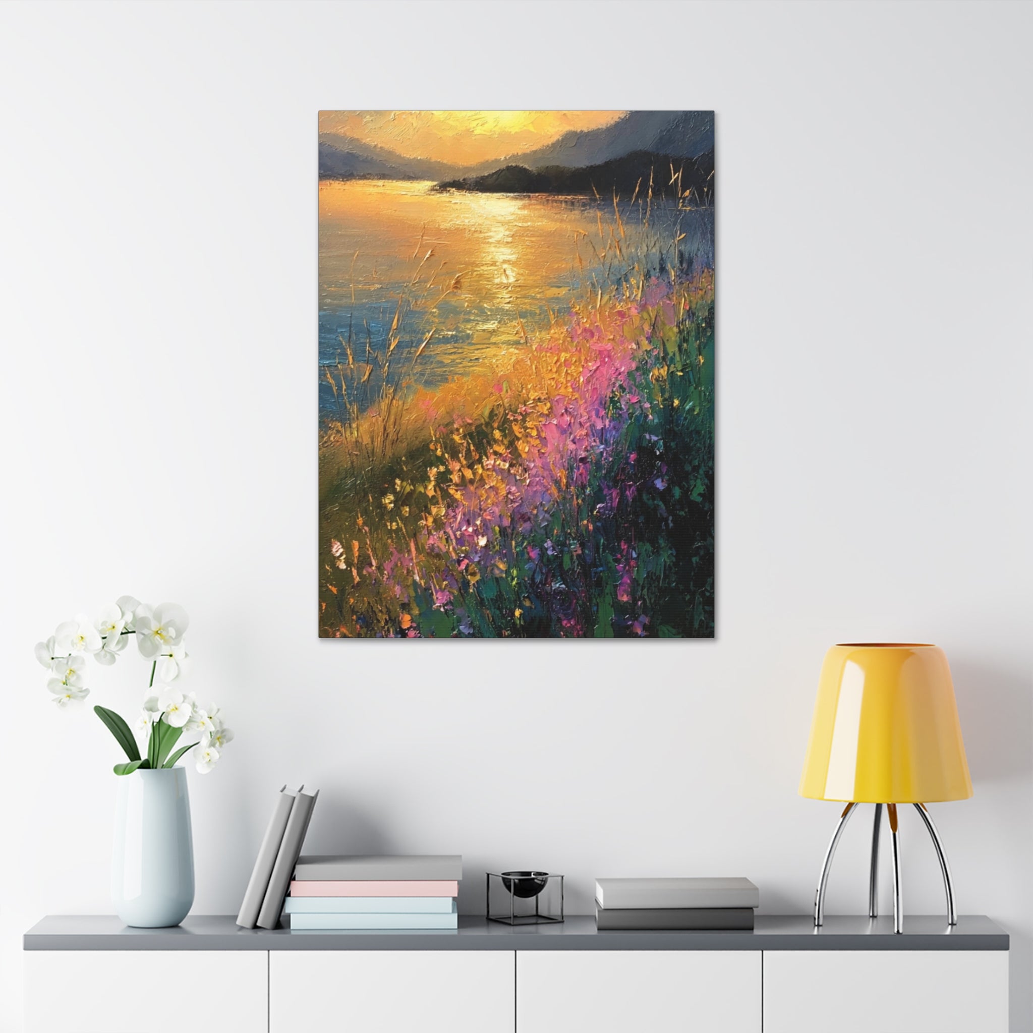 Golden Reflections at Twilight   Canvas Stretched, 1.5''