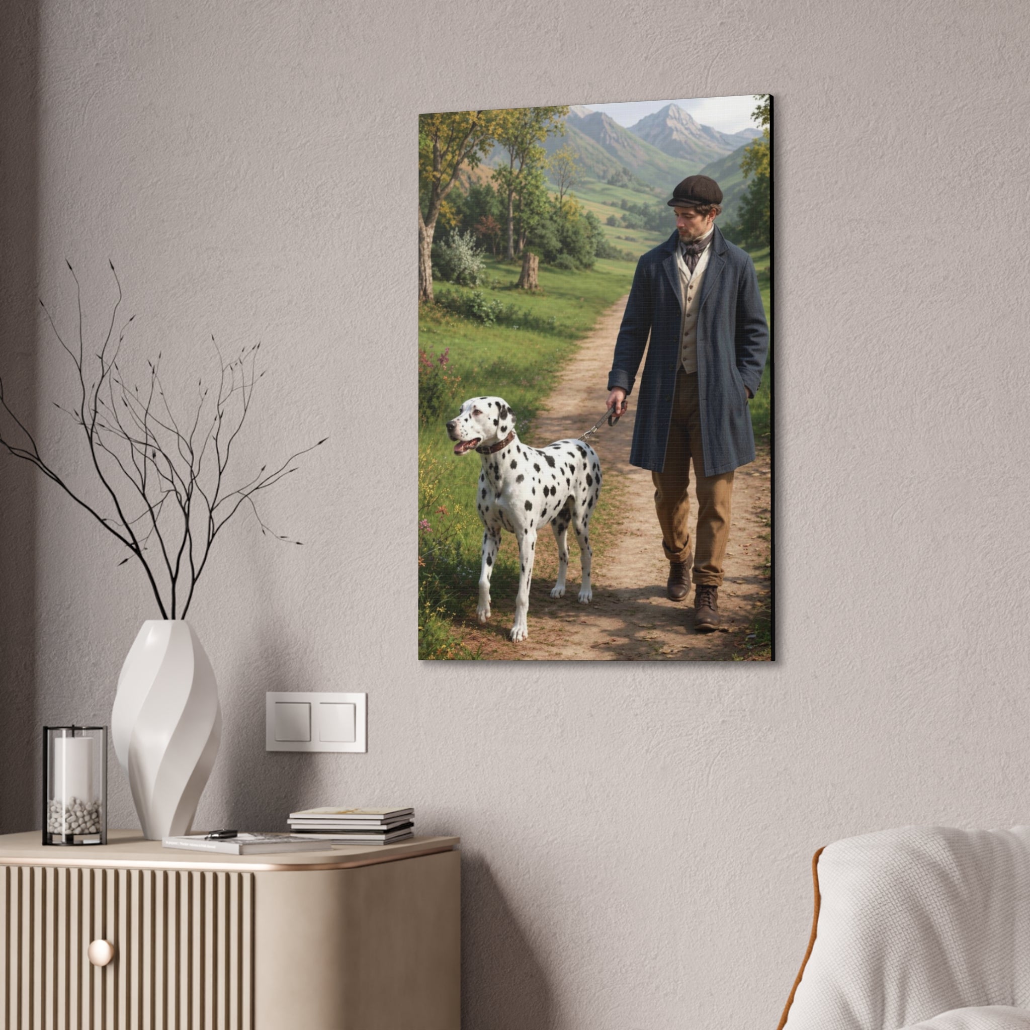 The Dalmatian Walk – Countryside Companion Art Print