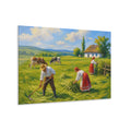 Golden Harvest Days – Peaceful Countryside Farm Canvas Art  Acrylic Prints (French Cleat Hanging)