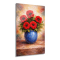 Scarlet Blossoms in a Sapphire Vase