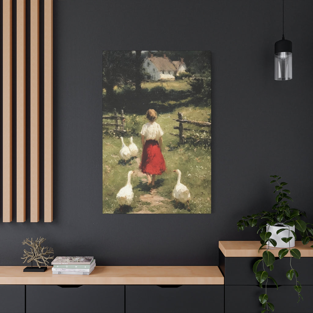 Homeward Through the Meadow  Matte Canvas, Stretched, 1.25"