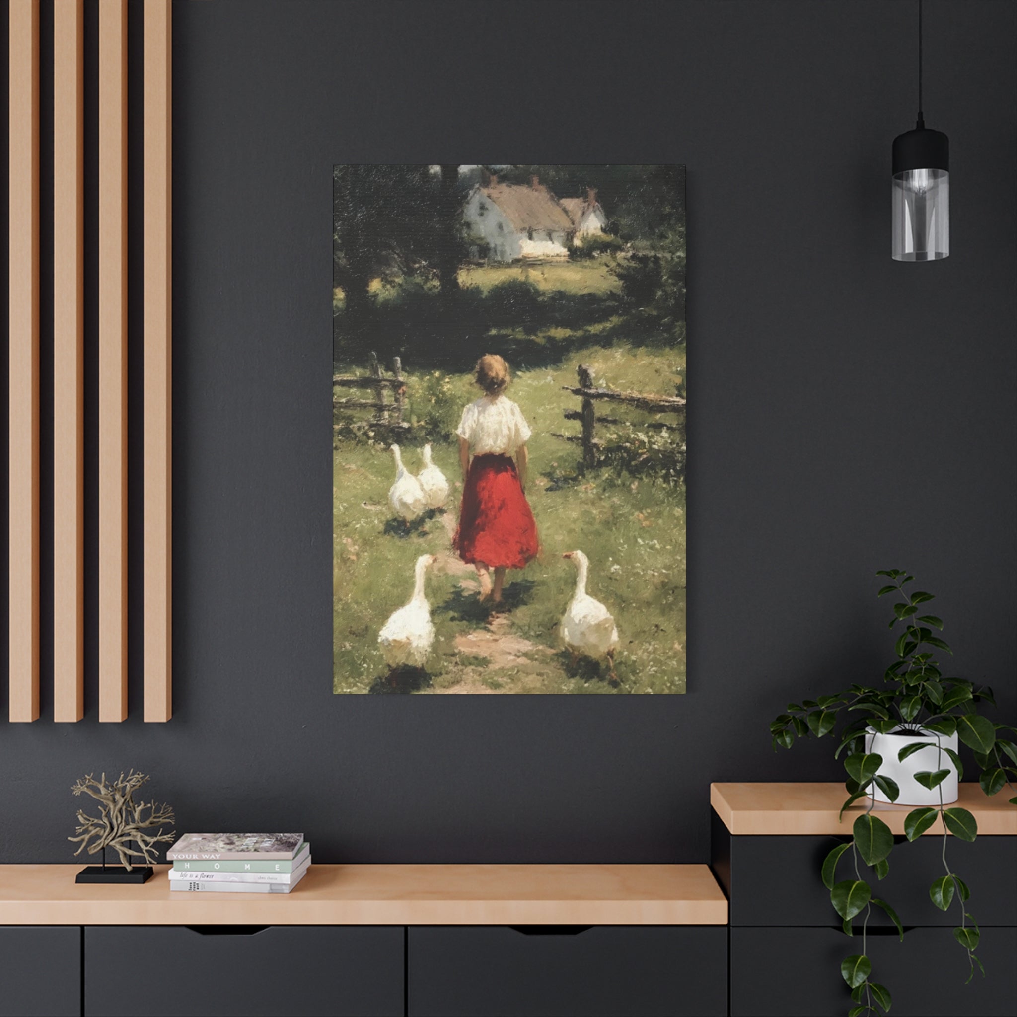Homeward Through the Meadow  Matte Canvas, Stretched, 1.25"