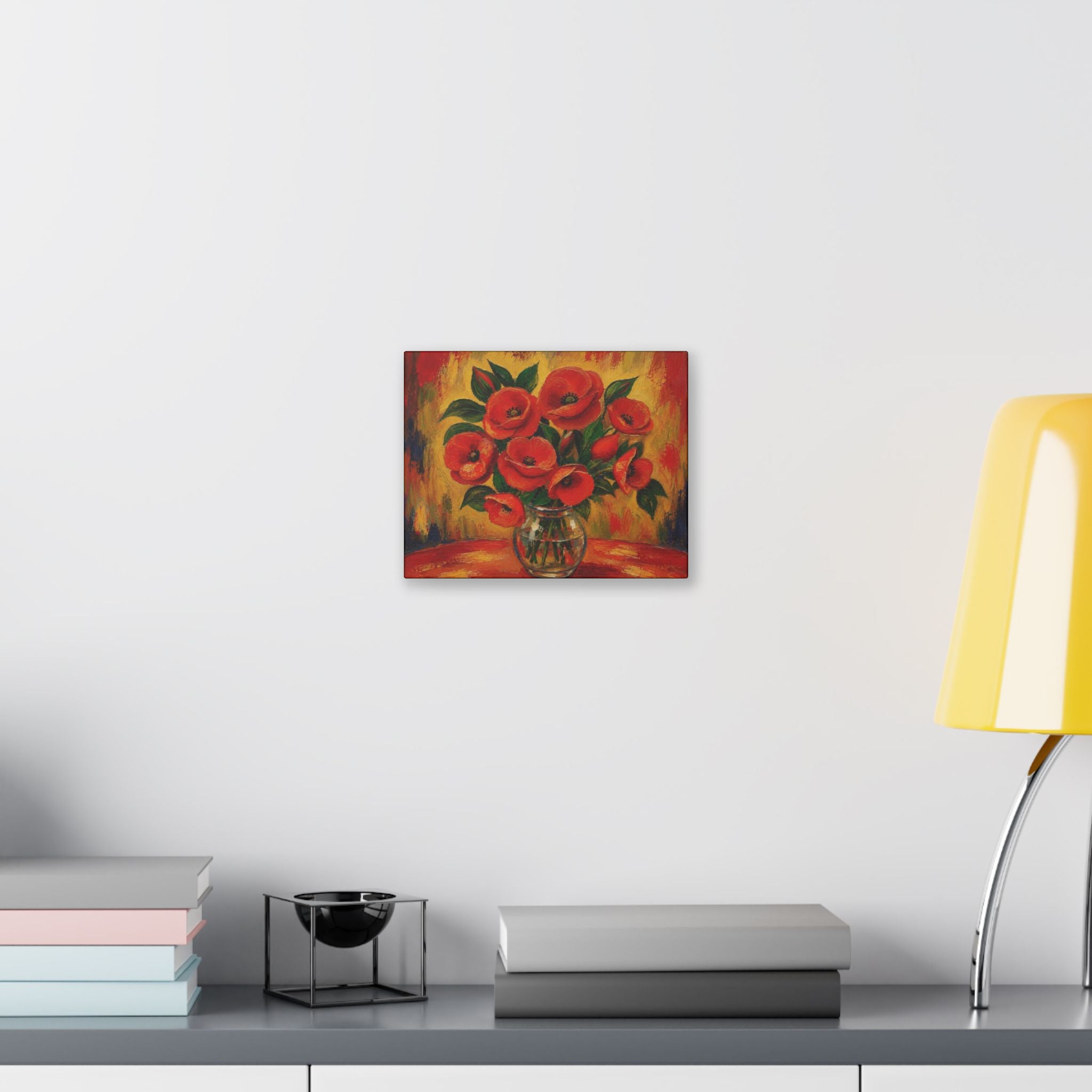 Crimson Poppies in Golden Light  Classic Stretched Canvas
