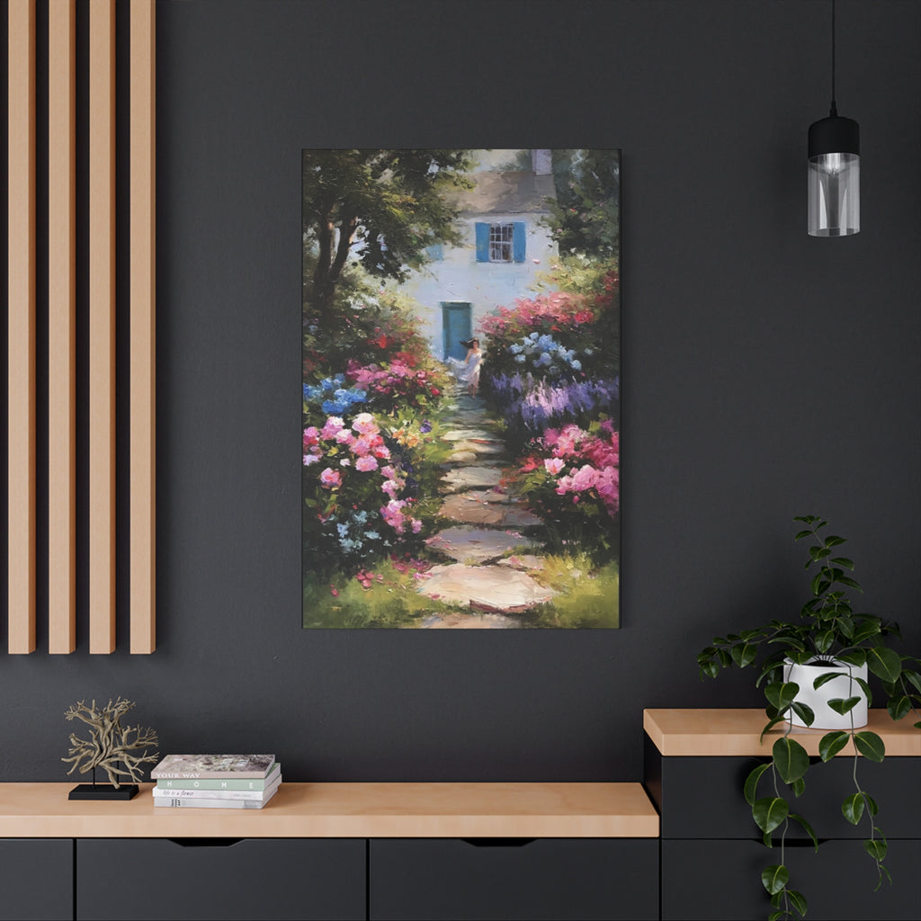 Lavender and Rose Garden  Matte Canvas, Stretched, 1.25"
