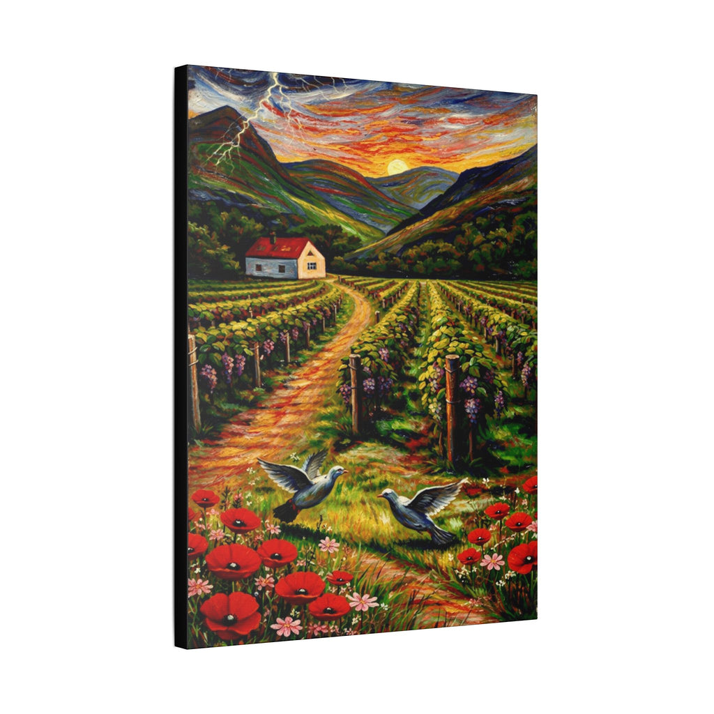 Sunset Over the Vineyard  Classic Stretched Canvas