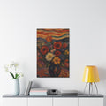 Whispers of the Evening Sky – Expressionist Floral Bouquet Canvas Art