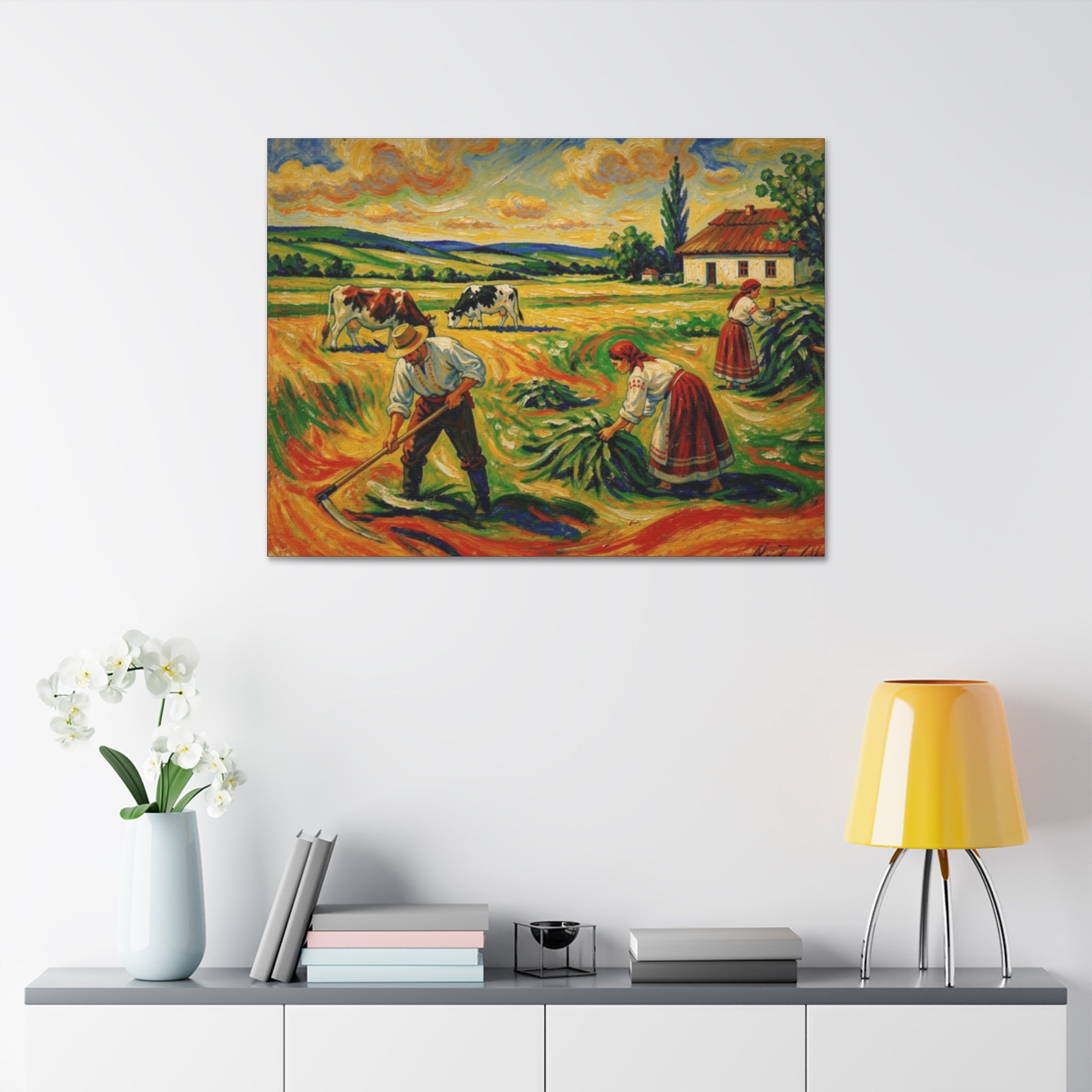 Gathering the Harvest Canvas Stretched, 1.5''