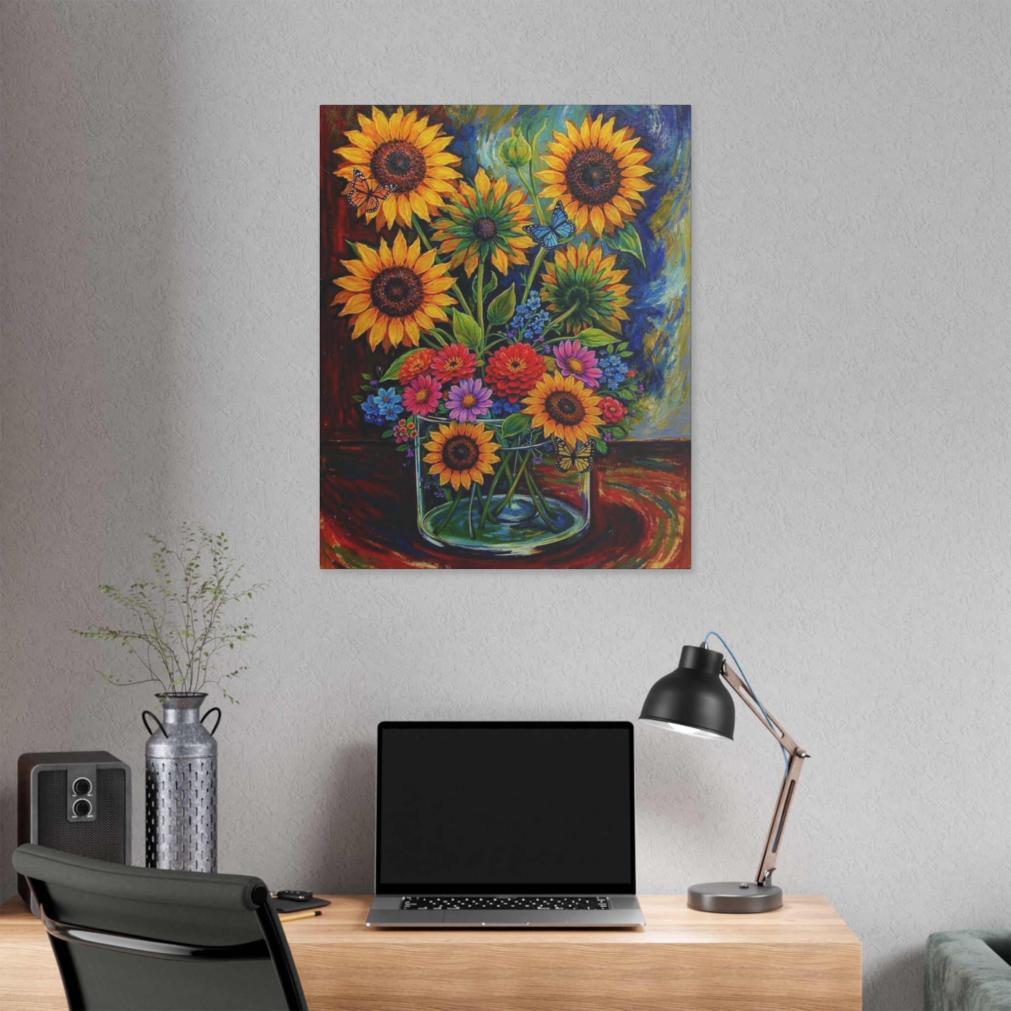 Sunflowers in Full Bloom  Classic Stretched Canvas