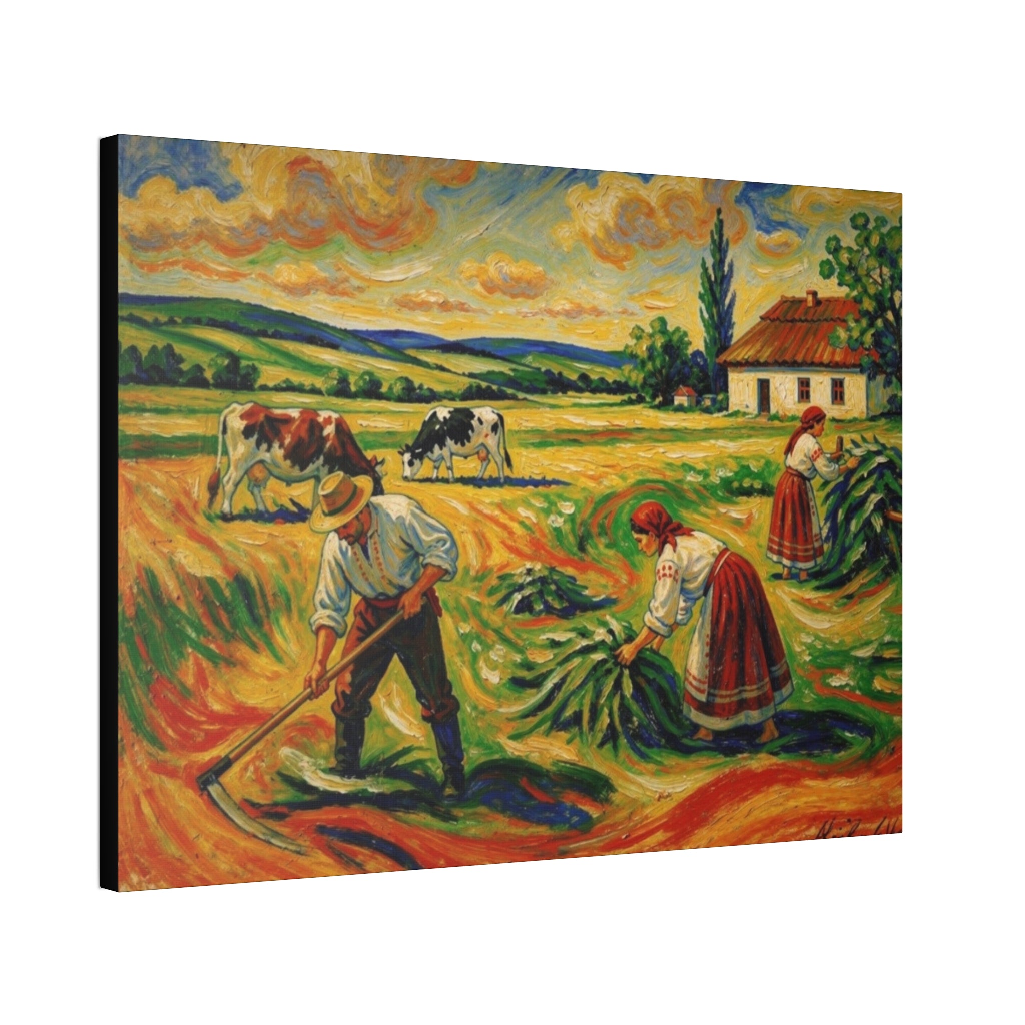 Gathering the Harvest Canvas Stretched, 1.5''