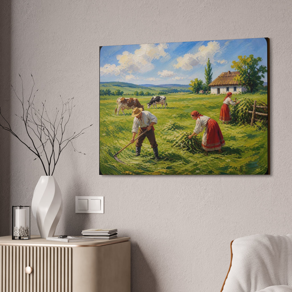 Wildflower Harvest – Rustic Countryside Farmhouse Canvas Art Stretched, 1.5''
