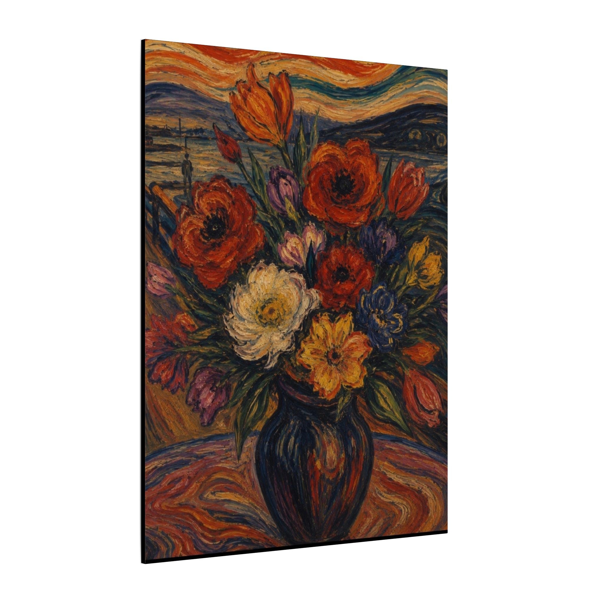 Whispers of the Evening Sky – Expressionist Floral Bouquet Canvas Art Matte Canvas, Stretched, 0.75" (Multi-Size)