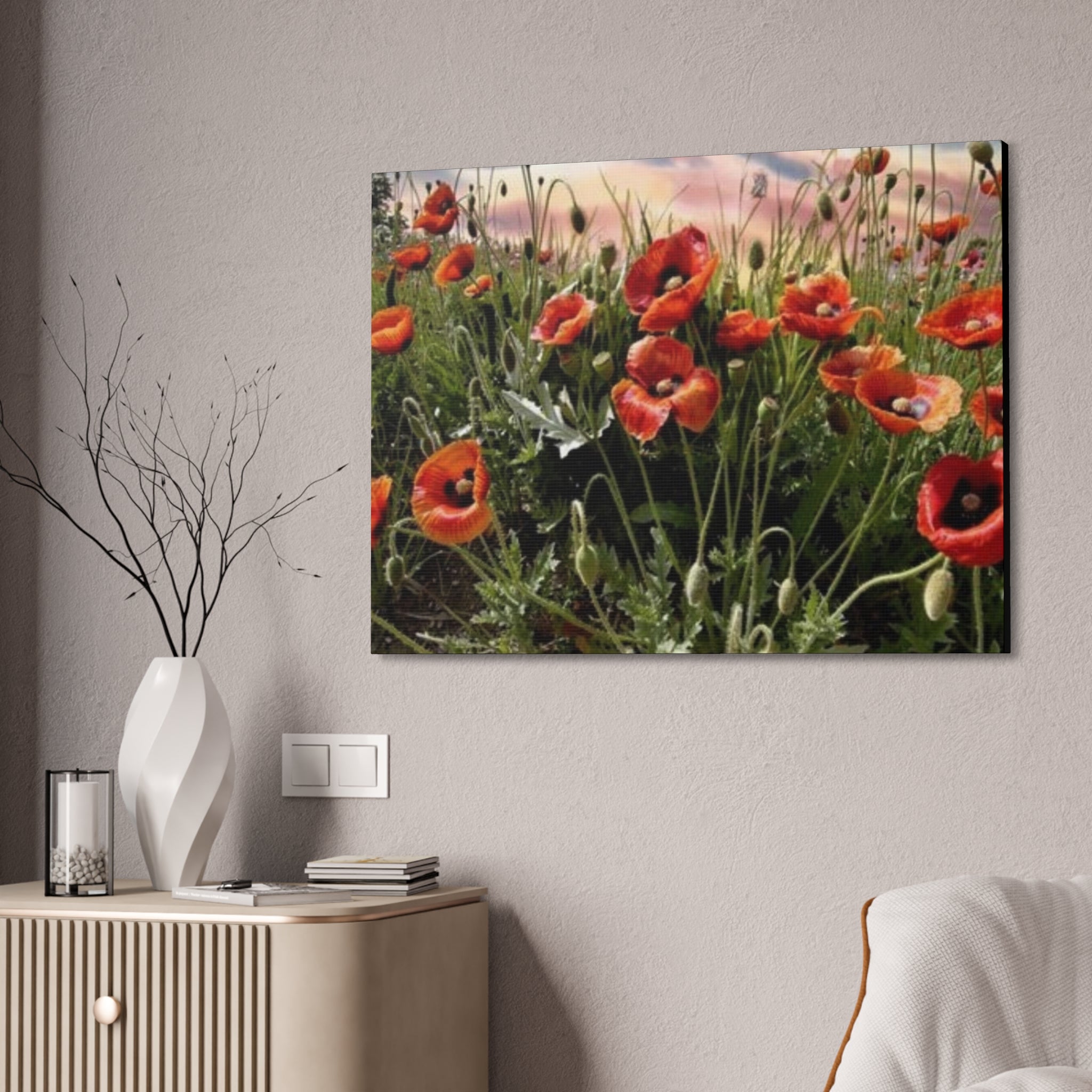 Whispers of the Poppy Meadow Canvas Stretched, 1.5''